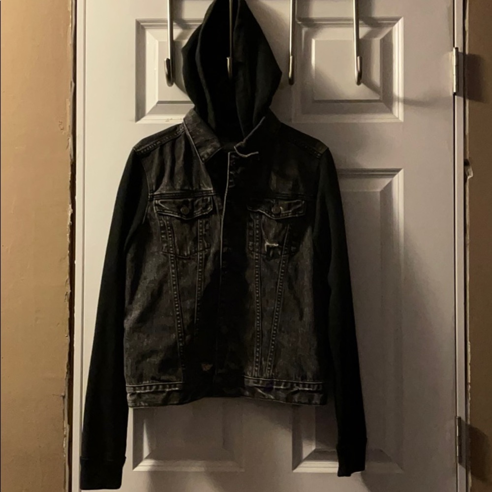Boys Black Abercrombie Jean Jacket